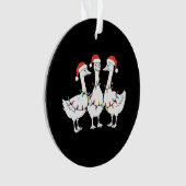 Frohe Weihnachts-Weihnachtsmannmütze Ducks Holiday Ornament (Vorderseite)