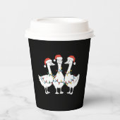 Frohe Weihnachts-Weihnachtsmannmütze Ducks Holiday Pappbecher (Vorderseite)