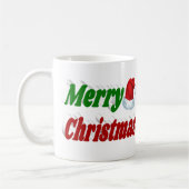 Frohe Weihnachts-Weihnachtsmannmütze Foto Typograf Kaffeetasse (Links)