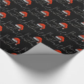 Frohe Weihnachts-Weihnachtsmannmütze Geschenkpapier (Ecke)