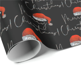 Frohe Weihnachts-Weihnachtsmannmütze Geschenkpapier