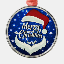 Frohe Weihnachts-Weihnachtsmannmütze Ornament Aus Metall