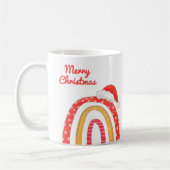 Frohe Weihnachts-Weihnachtsmannmütze Rainbow Moder Tasse (Links)