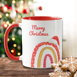 Frohe Weihnachts-Weihnachtsmannmütze Rainbow Moder Tasse