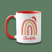 Frohe Weihnachts-Weihnachtsmannmütze Rainbow Perso Tasse