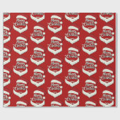 Frohe Weihnachts-Weihnachtsmannmütze Red Geschenkpapier (Flach)