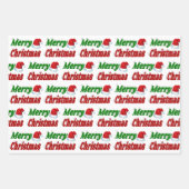 Frohe Weihnachts-Weihnachtsmannmütze rot-grüne Typ Geschenkpapier Set (Vorderseite 2)