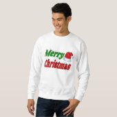 Frohe Weihnachts-Weihnachtsmannmütze rot-grüne Typ Sweatshirt (Vorne ganz)