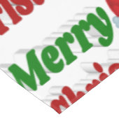 Frohe Weihnachts-Weihnachtsmannmütze rot-grüne Typ Tischdecke (Schrägansicht)