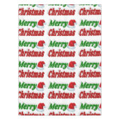 Frohe Weihnachts-Weihnachtsmannmütze rot-grüne Typ Tischdecke (Vorderseite)