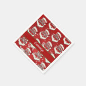Frohe Weihnachts-Weihnachtsmannmütze Serviette (Ecke)