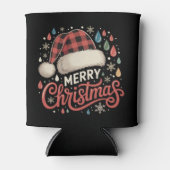 Frohe Weihnachts-Weihnachtsmannmütze Weihnachten F Dosenkühler (Vorderseite)