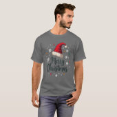 Frohe Weihnachts-Weihnachtsmannmütze Weihnachten F T-Shirt (Vorne ganz)