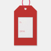 Frohe Weihnachts-Weihnachtsmannmütze Whimsical Bea Geschenkanhänger (Rückseite)