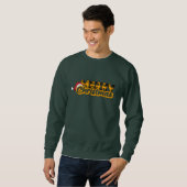 Frohe Weihnachts-Weihnachtsmannmützen Sweatshirt (Vorne ganz)