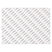 Frohe Weihnachts-Weihnachtsmannmützen und Candy Ca Tischdecke (Vorderseite (Horizontal))