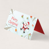 Frohe Weihnachts-Weihnachtsnachtsfeier Goodie-Leck Visitenkarten (Rückseite)