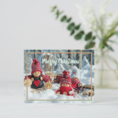 Frohe Weihnachts-Weihnachtspuppe Postkarte (Stehend Vorderseite)