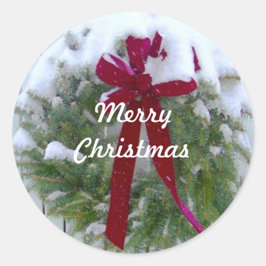Frohe Weihnachts-Weihnachtssaison Umschlag Aufkleb Runder Aufkleber (Vorderseite)