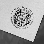 Frohe Weihnachts-Weihnachtsschrift Niedliche Rücks Permastempel