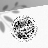 Frohe Weihnachts-Weihnachtsschrift Niedliche Rücks Permastempel