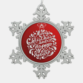 Frohe Weihnachts-Weihnachtsschwärme Schneeflocken Zinn-Ornament