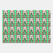 Frohe Weihnachts Weihnachtswrapping Paper Sheets Geschenkpapier Set (Vorderseite 3)