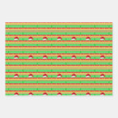 Frohe Weihnachts Weihnachtswrapping Paper Sheets Geschenkpapier Set (Vorderseite 3)