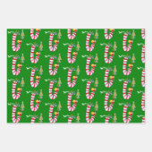 Frohe Weihnachts Weihnachtswrapping Paper Sheets Geschenkpapier Set (Vorderseite 3)