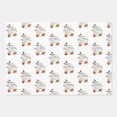 Frohe Weihnachts Weihnachtswrapping Paper Sheets Geschenkpapier Set (Vorderseite 3)