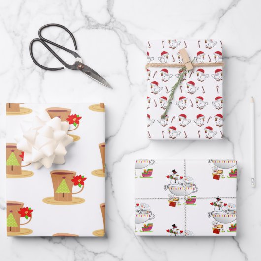 Frohe Weihnachts Weihnachtswrapping Paper Sheets Geschenkpapier Set (Vorderseite)