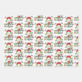 Frohe Weihnachts Weihnachtswrapping Paper Sheets Geschenkpapier Set (Vorderseite 3)