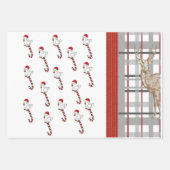 Frohe Weihnachts Weihnachtswrapping Paper Sheets Geschenkpapier Set (Vorderseite 2)