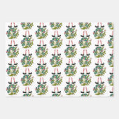 Frohe Weihnachts Weihnachtswrapping Paper Sheets Geschenkpapier Set (Vorderseite 3)