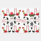 Frohe Weihnachts Weihnachtswrapping Paper Sheets Geschenkpapier Set (Vorderseite 2)