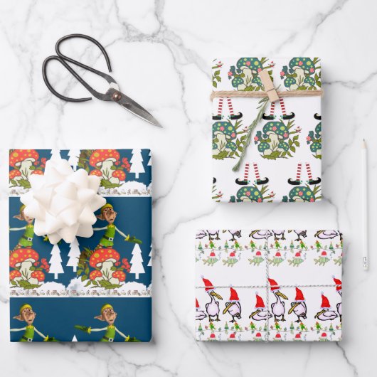 Frohe Weihnachts Weihnachtswrapping Paper Sheets Geschenkpapier Set (Vorderseite)