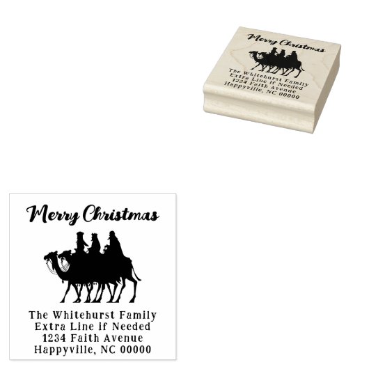 Frohe Weihnachts Weisen Wiederverwendbare Briefmar Gummistempel (Stempel)