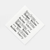 Frohe Weihnachts-Weißbuch Napkins Serviette (Ecke)