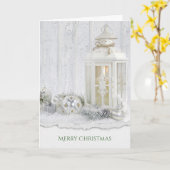 Frohe Weihnachts-weiße Kerzenleuchte mit Verzierun Karte (Gelbe Blume)