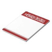 Frohe Weihnachts weiße Notepad Notizblock (Rotiert)