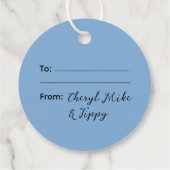 Frohe Weihnachts Welpe Foto Kariert Blanket Geschenkanhänger (Rückseite)