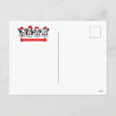 Frohe Weihnachts Welpen Weihnachtskarte Feiertagspostkarte (Rückseite)