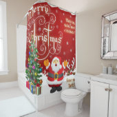 Frohe Weihnachts-Weltfrieden Duschvorhang (Beispiel)