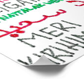 Frohe Weihnachts-Weltsprachen-Poster Poster (Ecke)
