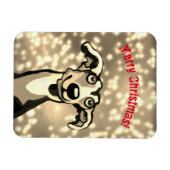 Frohe Weihnachts-Whippet Magnet (Horizontal)