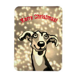 Frohe Weihnachts-Whippet Magnet