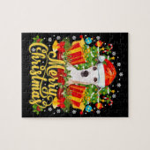 Frohe Weihnachts-Whippet-Mama Vater Xmas Puzzle (Horizontal)