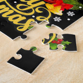 Frohe Weihnachts-Whippet-Mama Vater Xmas Puzzle (Seite)