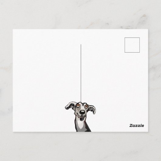 Frohe Weihnachts-Whippet Postkarte (Rückseite)