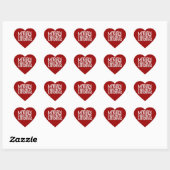 Frohe Weihnachts-White Heart Sticker (Blatt)